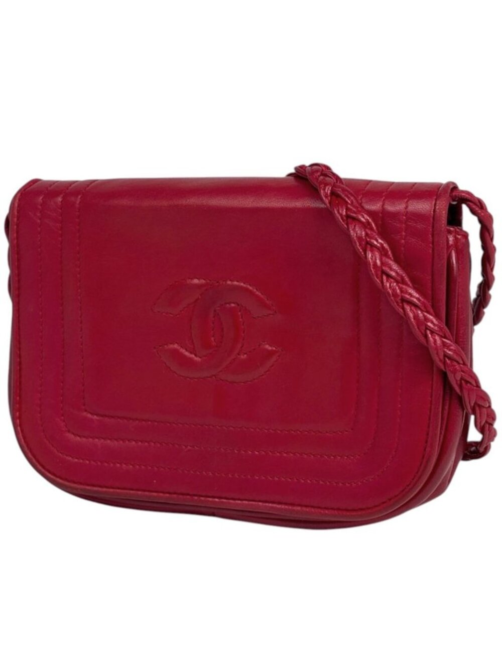 Chanel Shoulder Bag CC Logo Leather